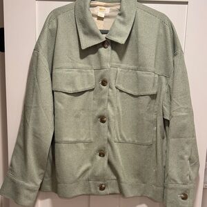 Vintage Maeve anthropology Green Button-Up trucker Jacket